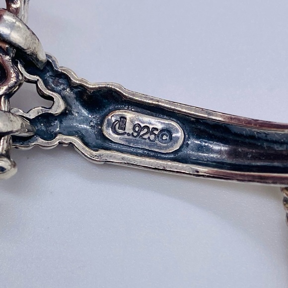 EUC Vintage 925 Sterling Silver Green Turquoise Toggle Bracelet - Picture 14 of 15